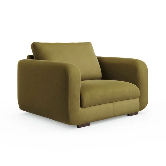 Luca Matte Soft Velvet Snuggle Chair 6