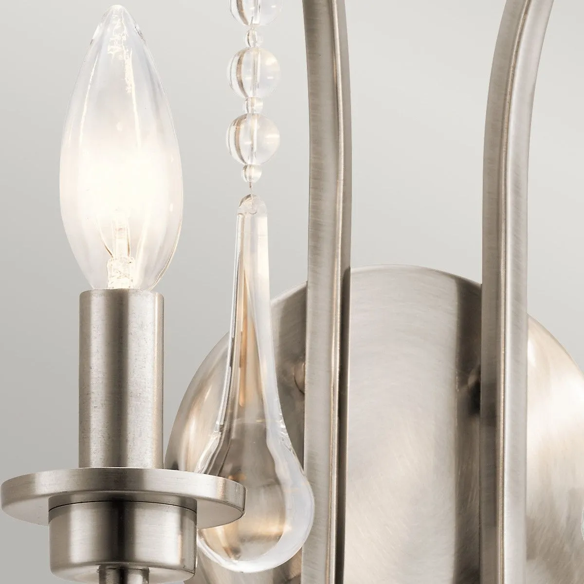 Netlighting Kichler Karlee 2 Light Wall Light Classic Pewter in Grey 4