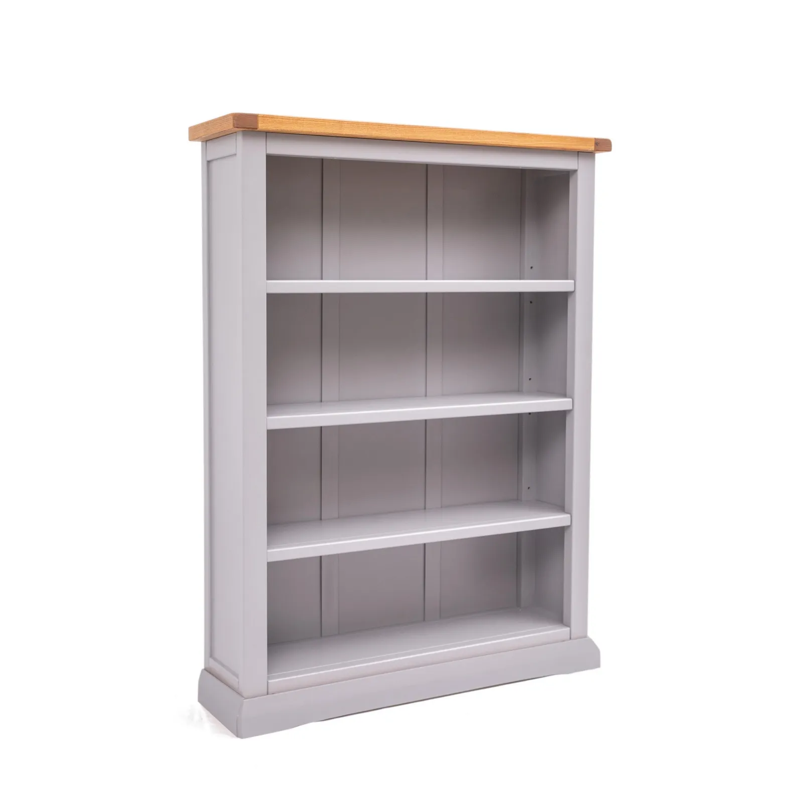 Cabinet Bits Bookcase with plinth 120x90x25cm in Grey 2