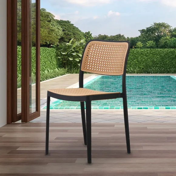 Fusion Living Plastic Cafe Dining Chair 1