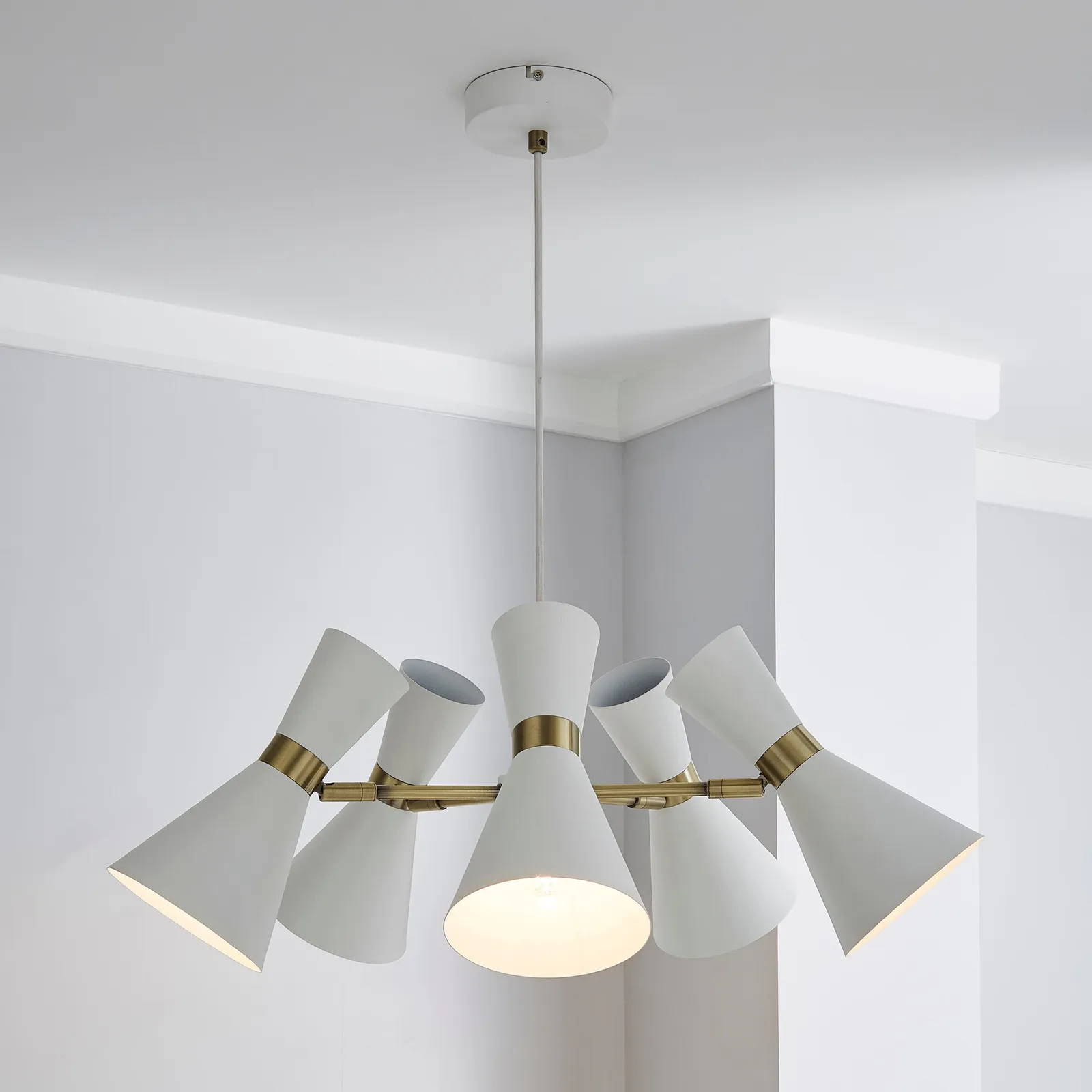 Archie White 5 Light Ceiling Fitting White