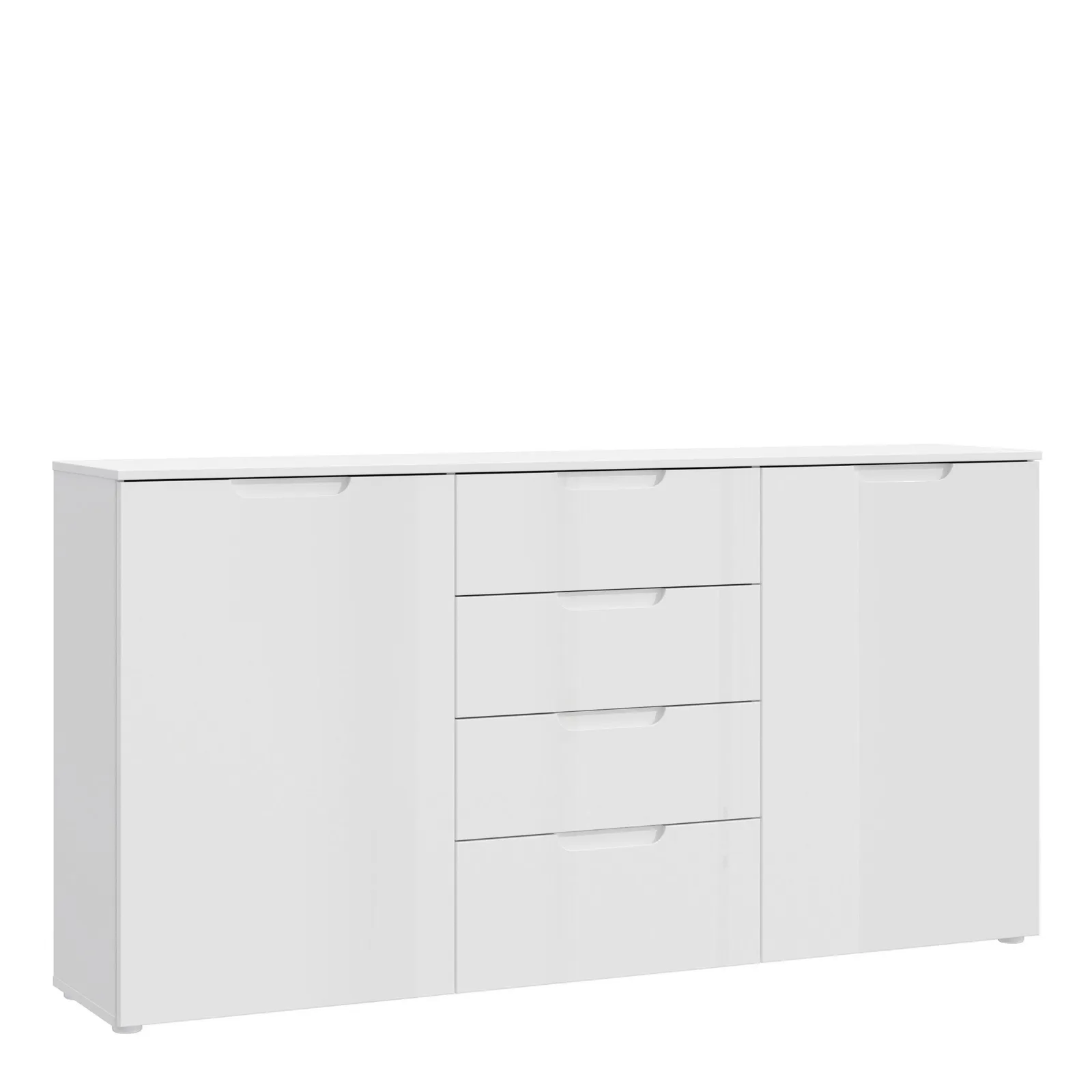 Furniture To Go Sienna Wide Chest of 4 Drawers & 2 Doors in White
