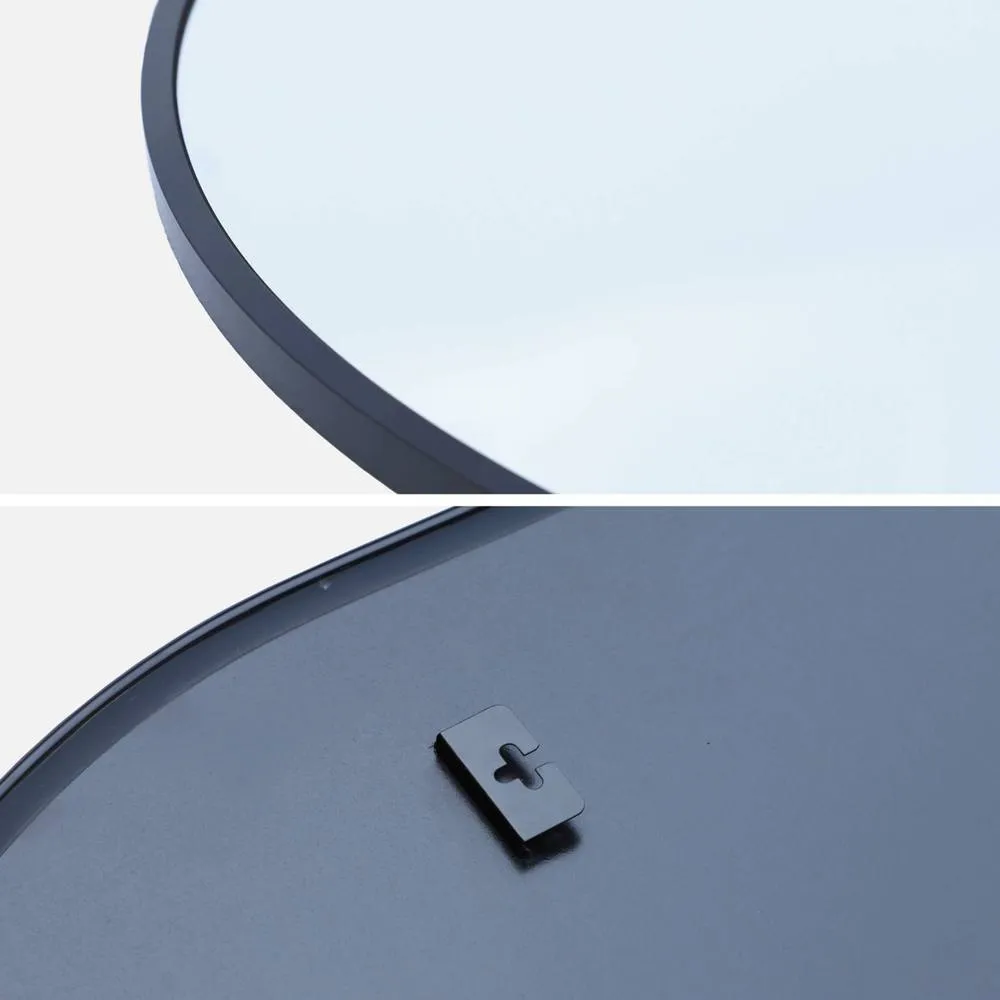 sweeek Oval aluminium mirror 120cm in Black 4