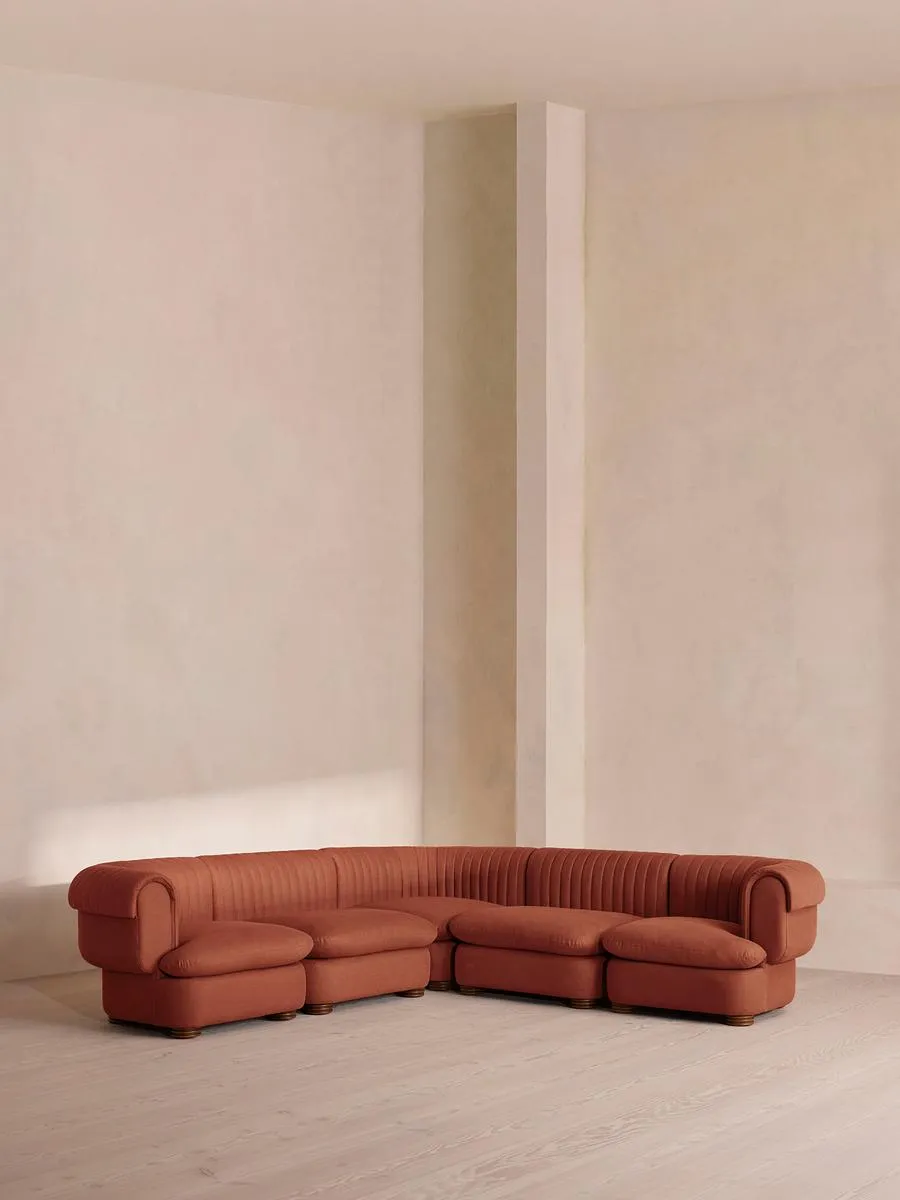 Rava Modular Sofa, Corner Sofa, Linen, Sienna