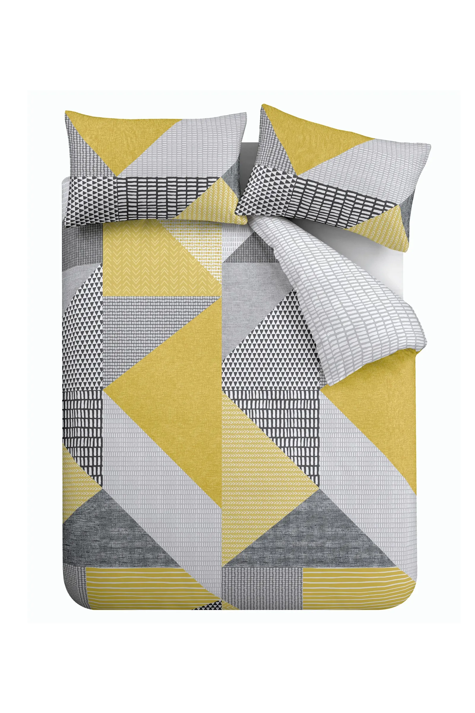 Catherine Lansfield 'Larsson Geo' Duvet Set in Yellow 5