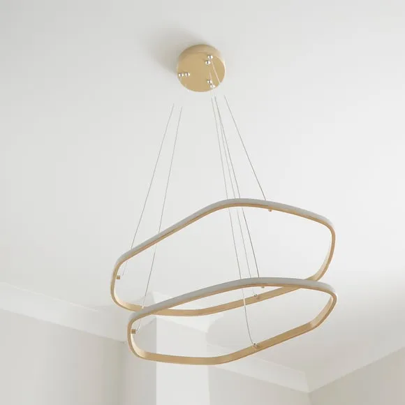 Puddle Double Hoop 2 Light Adjustable LED Ceiling Light 5