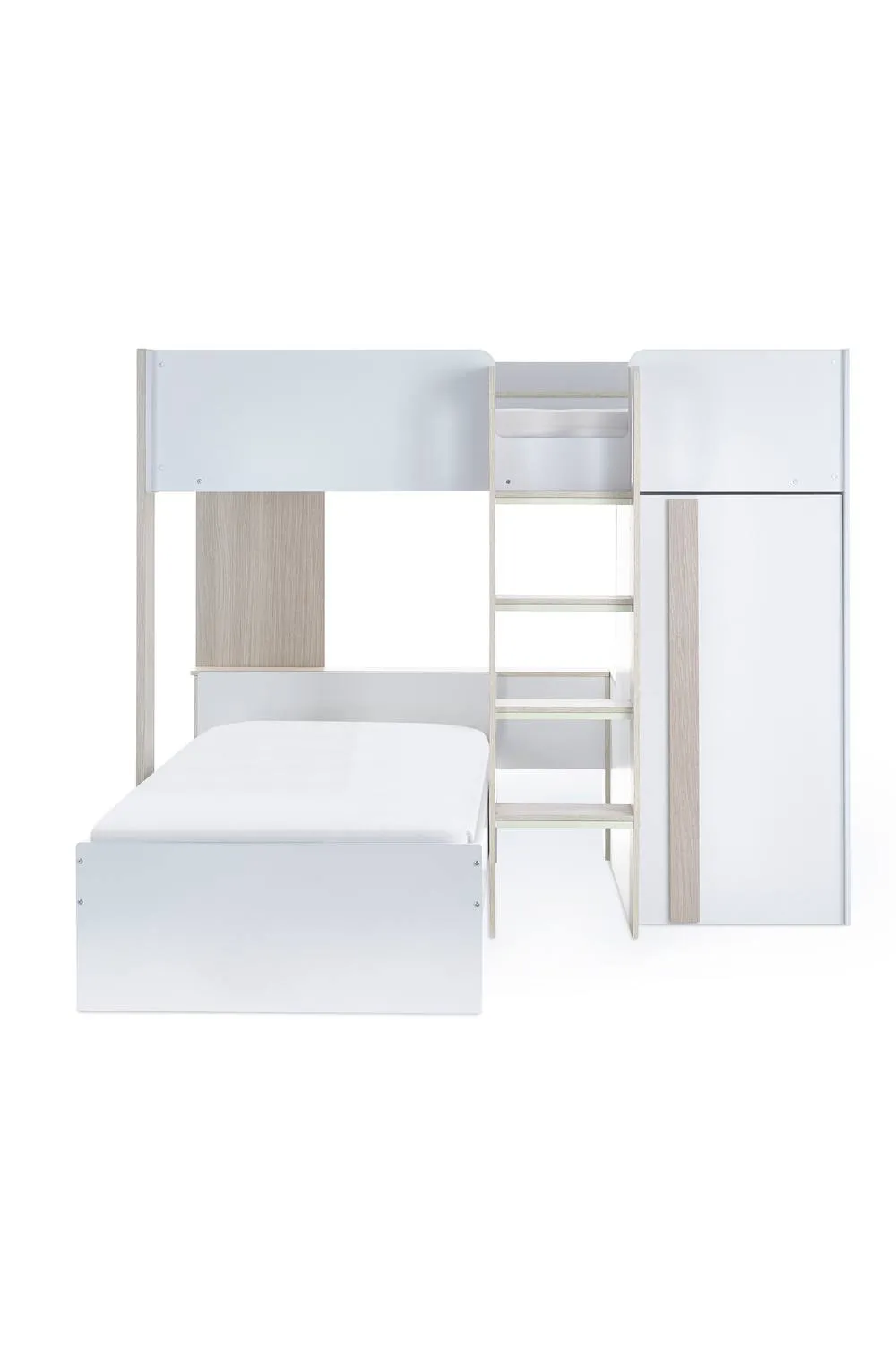 Julian Bowen Horizon Single White & Wood Effect Multiway Bunk Bed 6