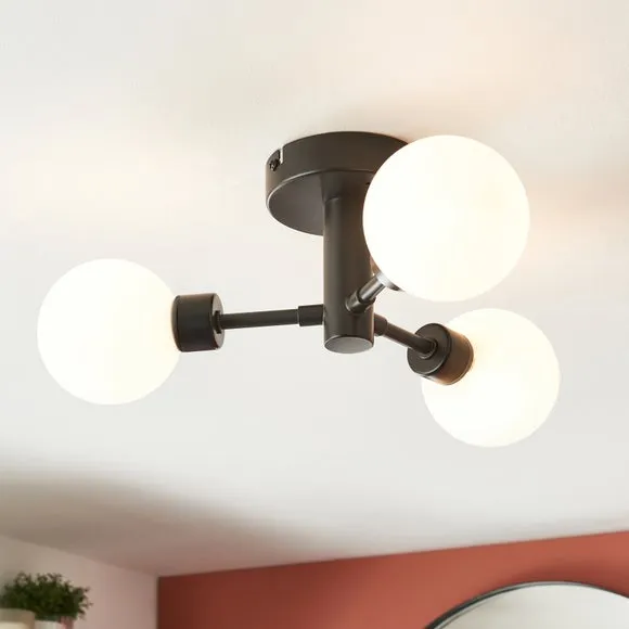 Sfera Mid Century 3 Light Ceiling Light 1