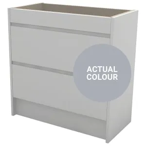 Duarti By Calypso Beaufort 800mm Slimline 2 Drawer Floor Standing Vanity Unit - Shadow Grey
