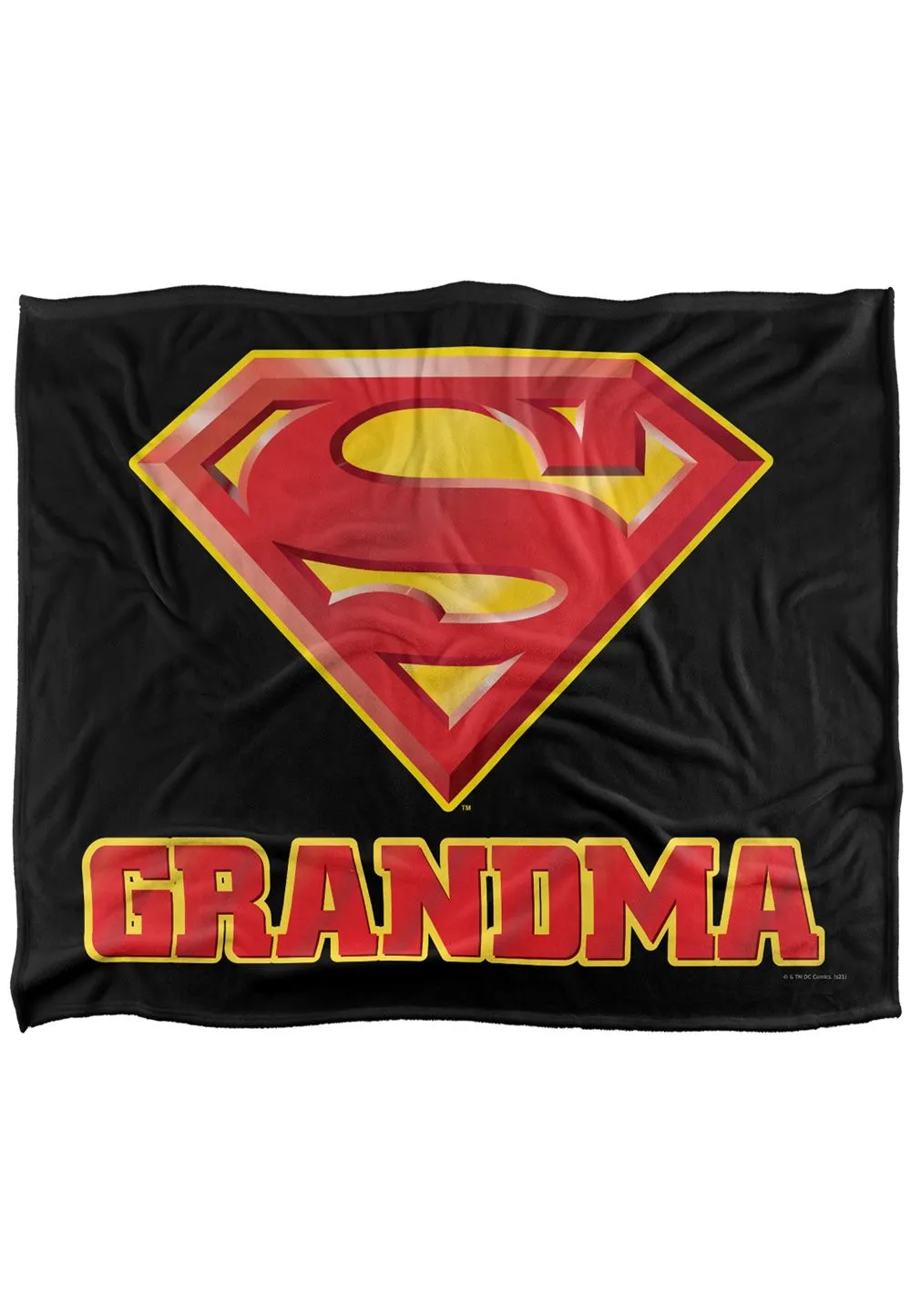 Warner Brothers Superman Logo Officially Licensed Silky Touch Super Soft Throw Blanket 152 x 127 cm in White