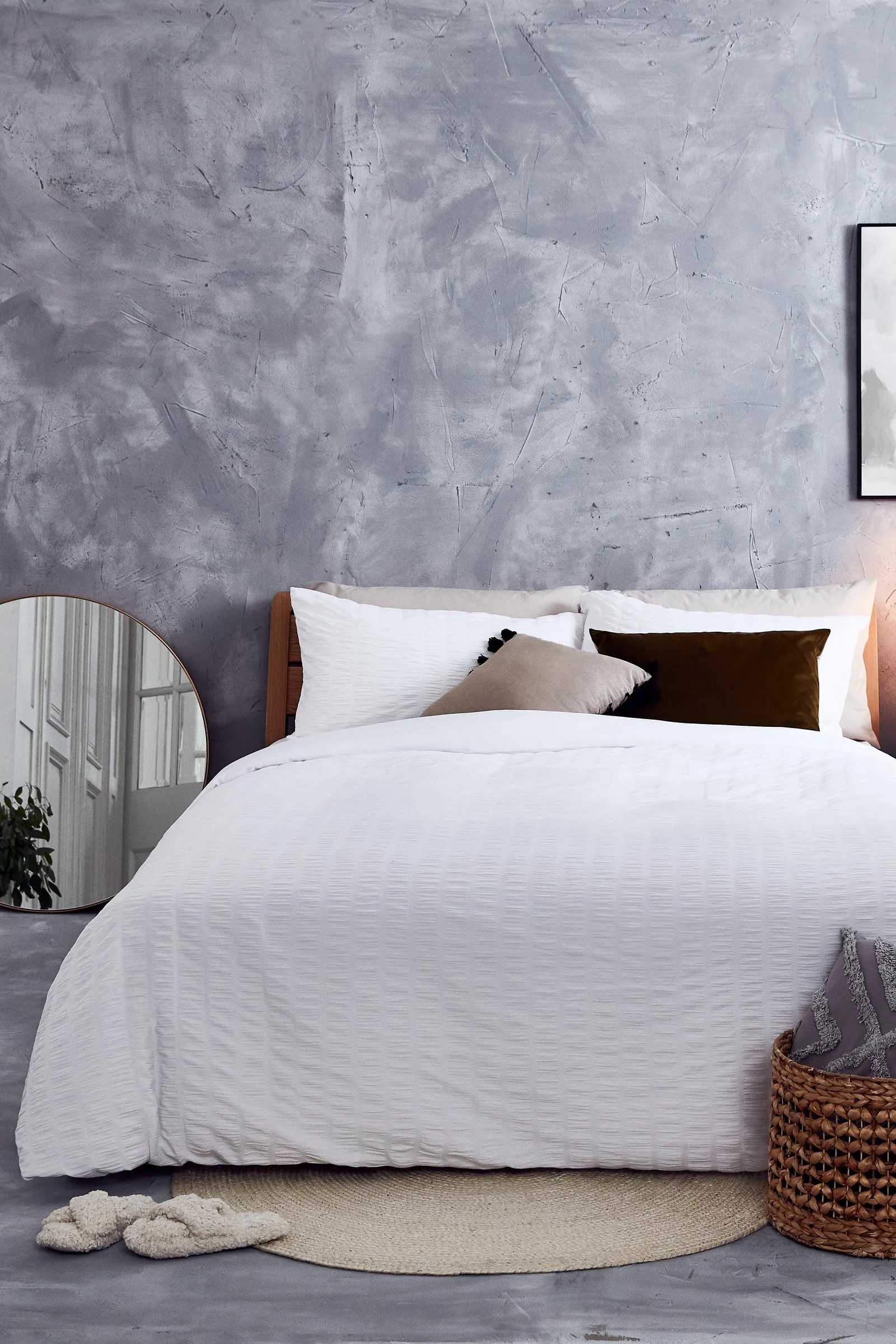 Seersucker Super King Duvet Set
