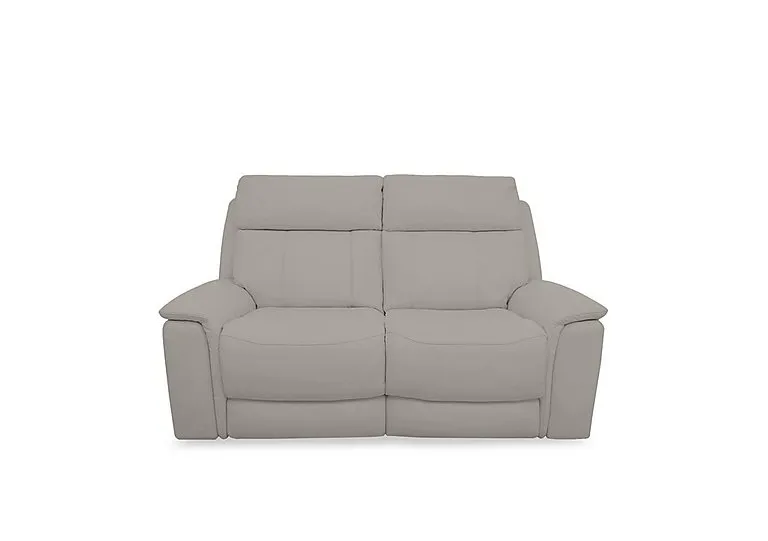 Chill Leather 2 Seater Power Recliner Sofa with Bluetooth - Silver Grey