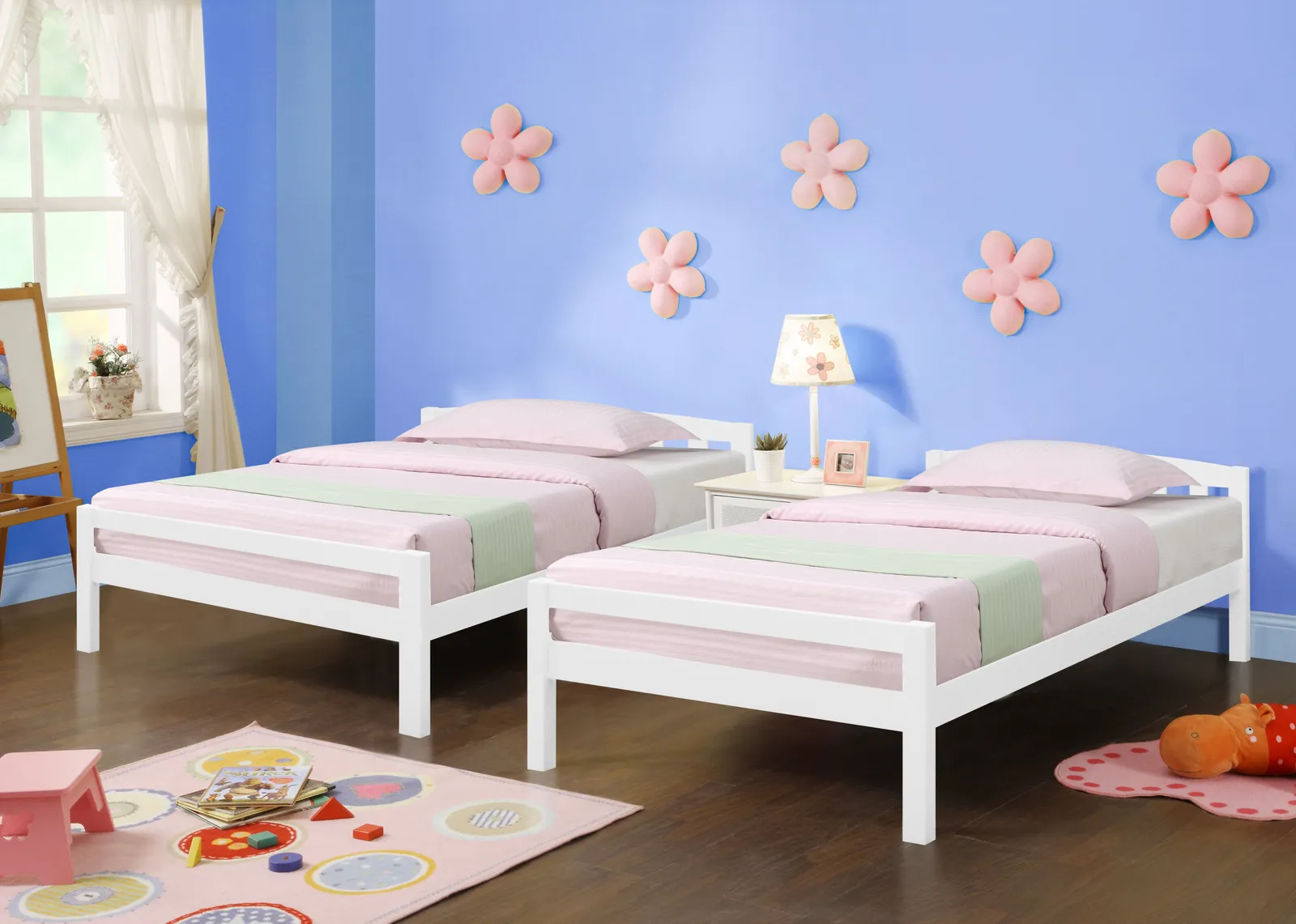 Comfy Living Ltd 3ft Wooden Combination Bunk Bed in White 3