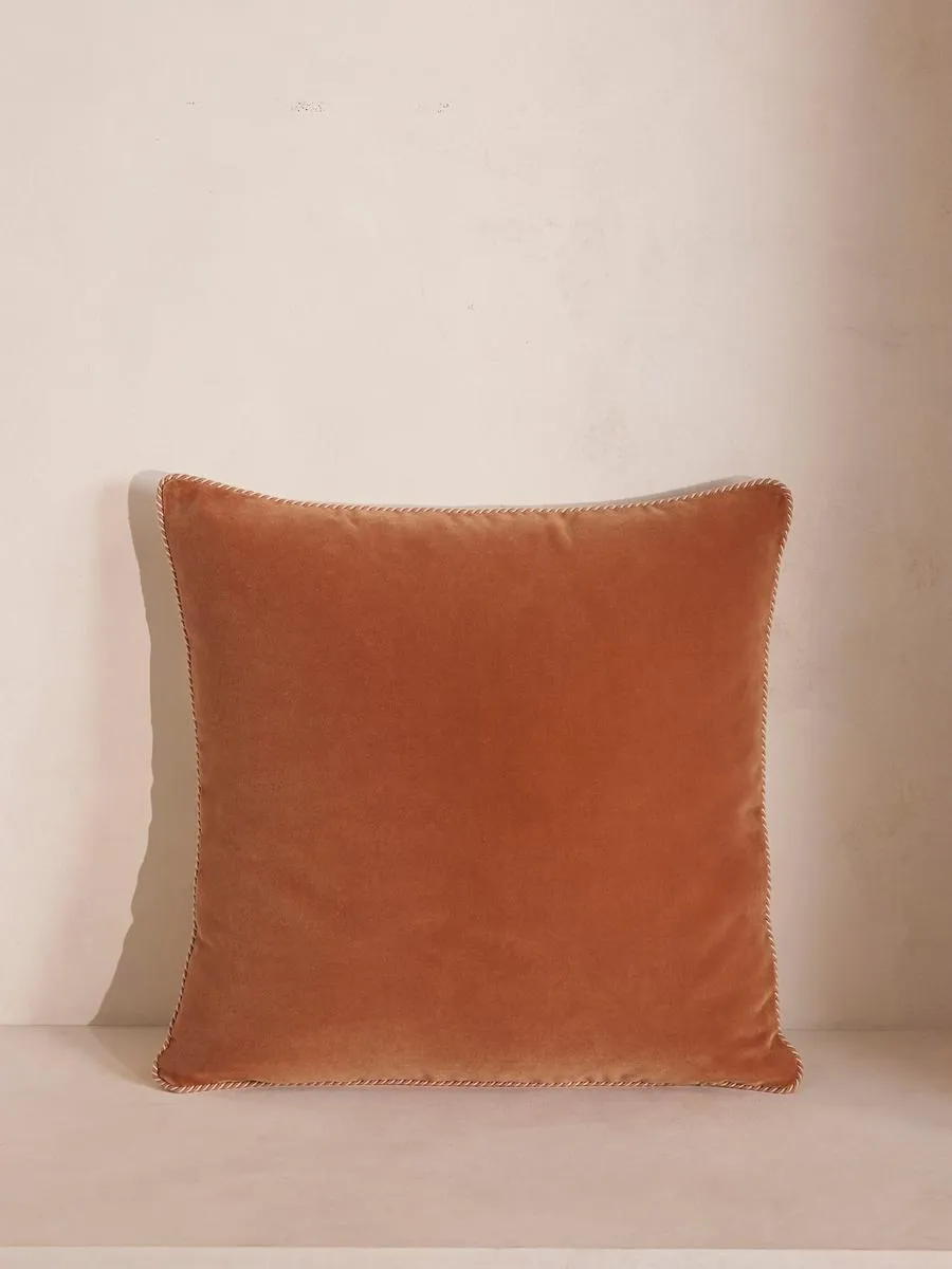 Darcy Square Cushion, Velvet, Antique Rose
