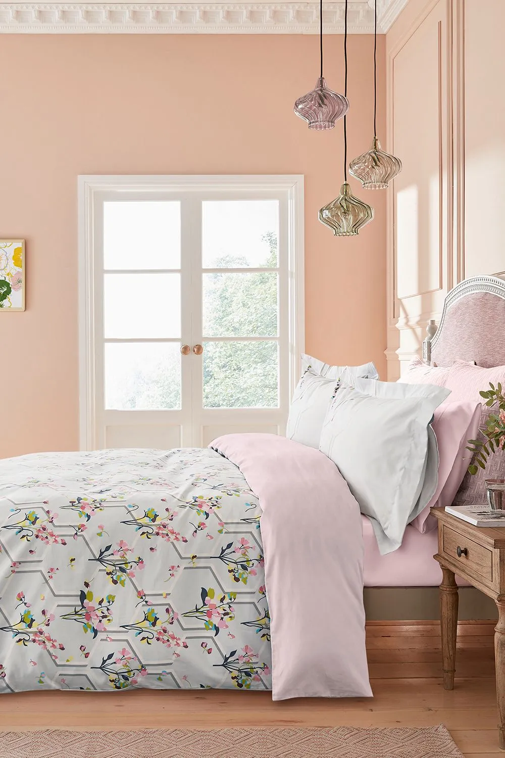 Ted Baker 'Peppermint' Cotton Duvet Cover Set in Silver