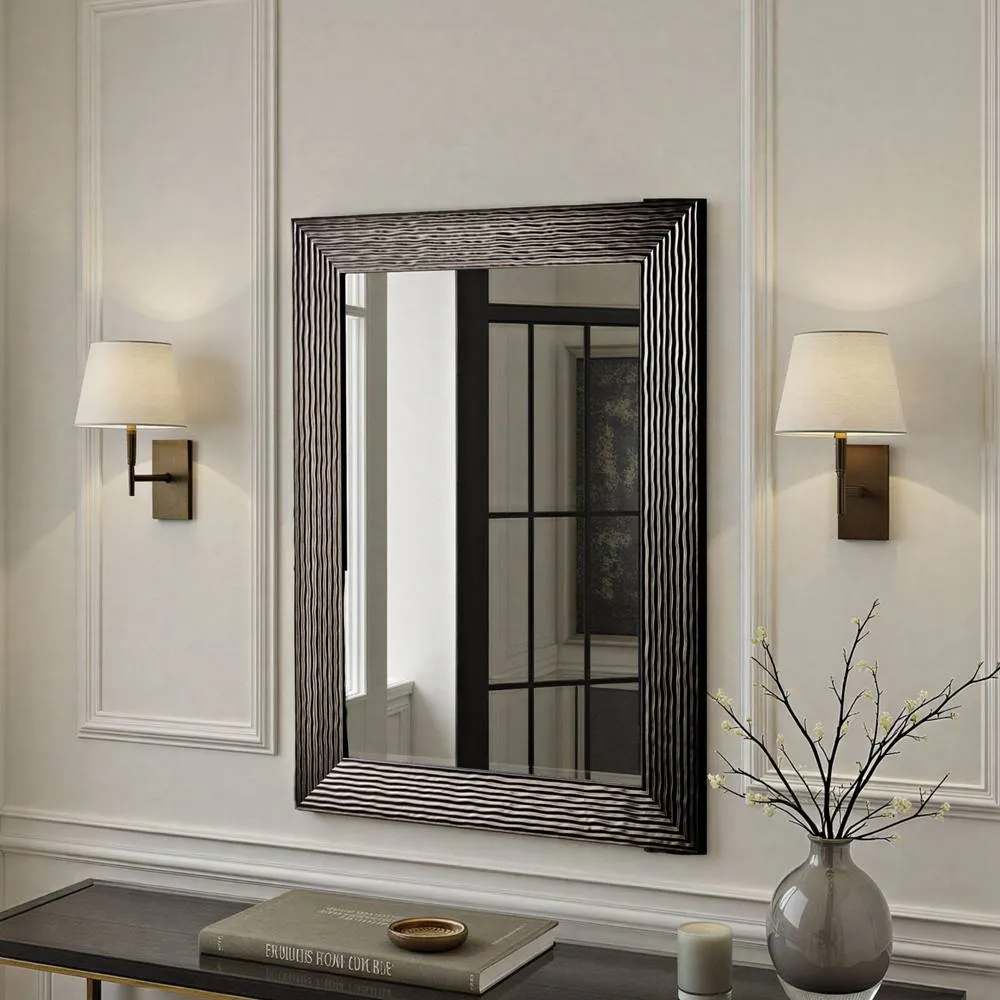 Yearn Mirrors Wave Bronze Framed Bevelled Wall Mirror 2
