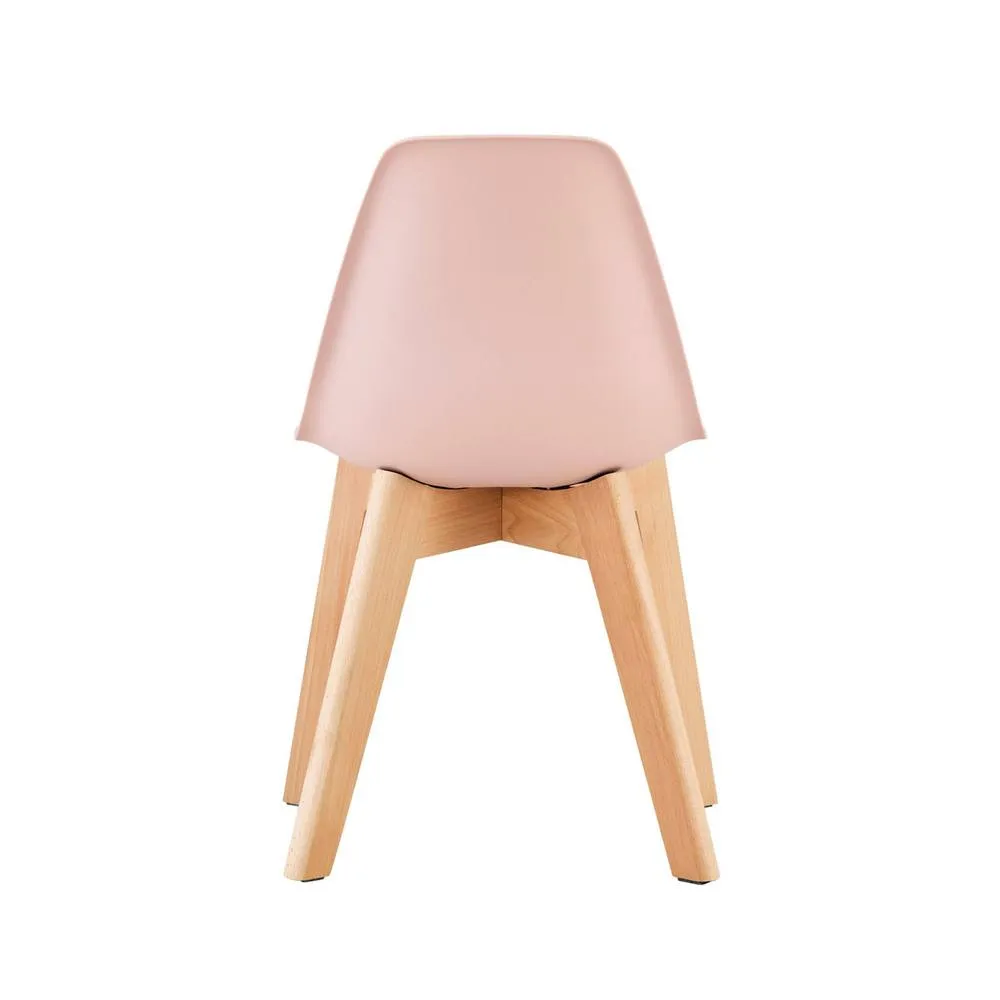 sweeek Set of 2 children's chairs Scandinavian style with beech wood in Pale Pink 4