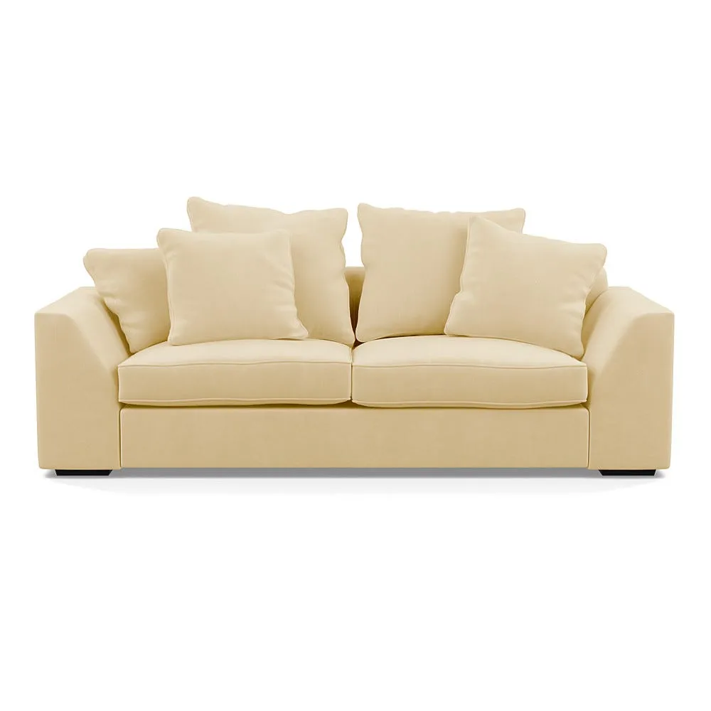 Heal's Cumulus 4 Seater Sofa Smart Luxe Velvet Biscuit Black Feet 1