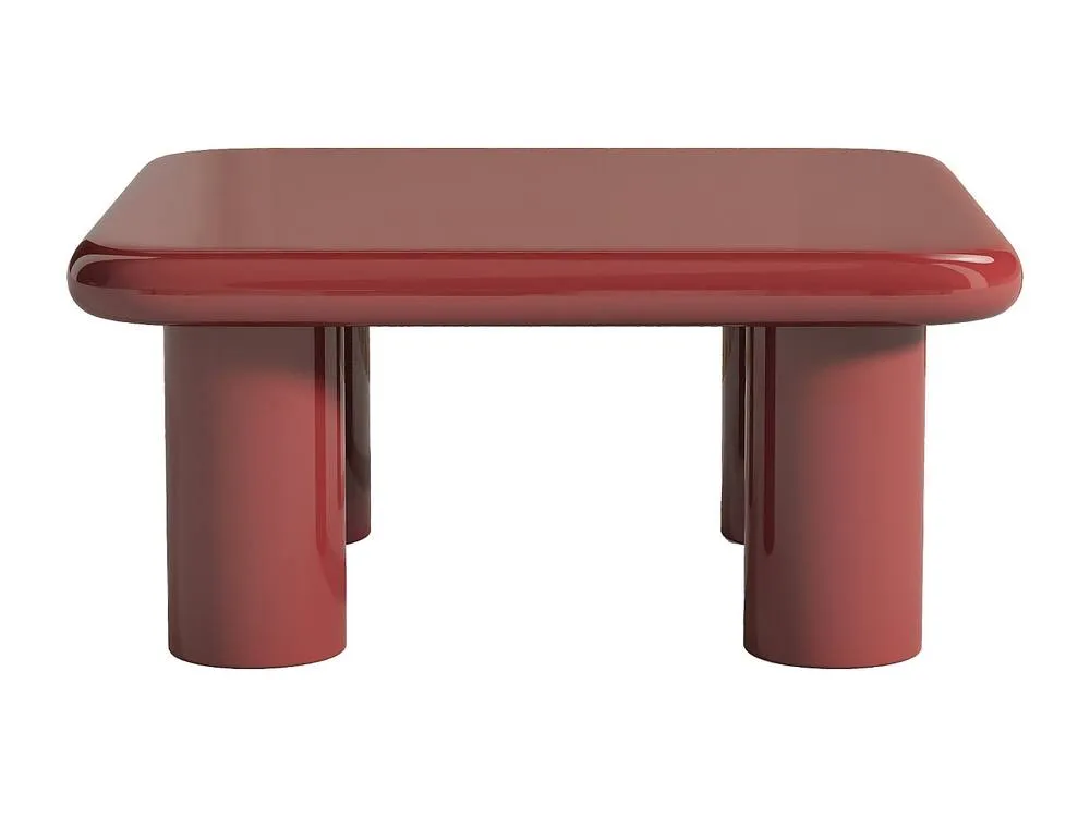 Vente-unique MDF Coffee Table - Lacquered Bordeaux - TAMISDA in Burgundy 4