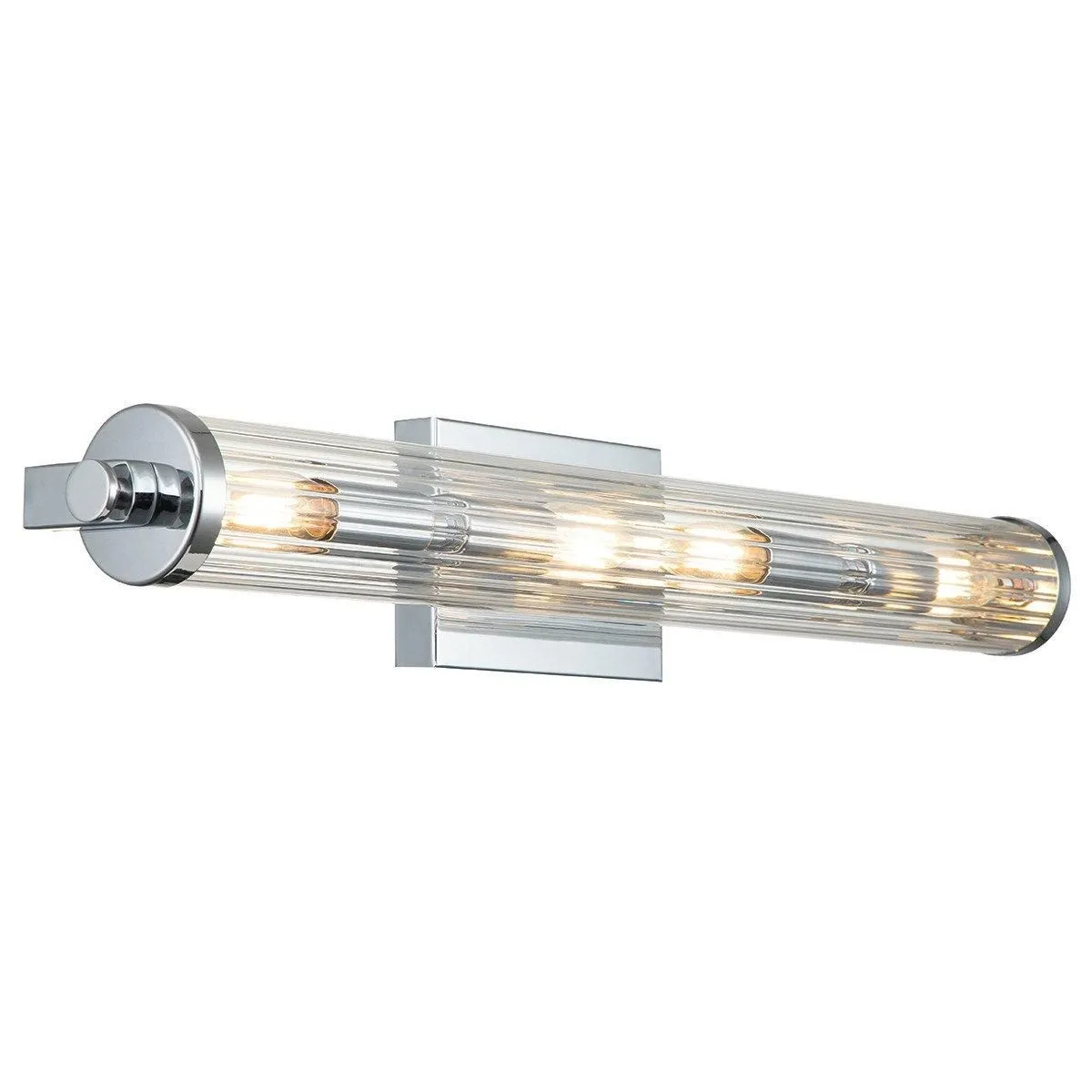 Netlighting Kichler Azores Bathroom Wall Lamp Polished Chrome IP44 in Grey