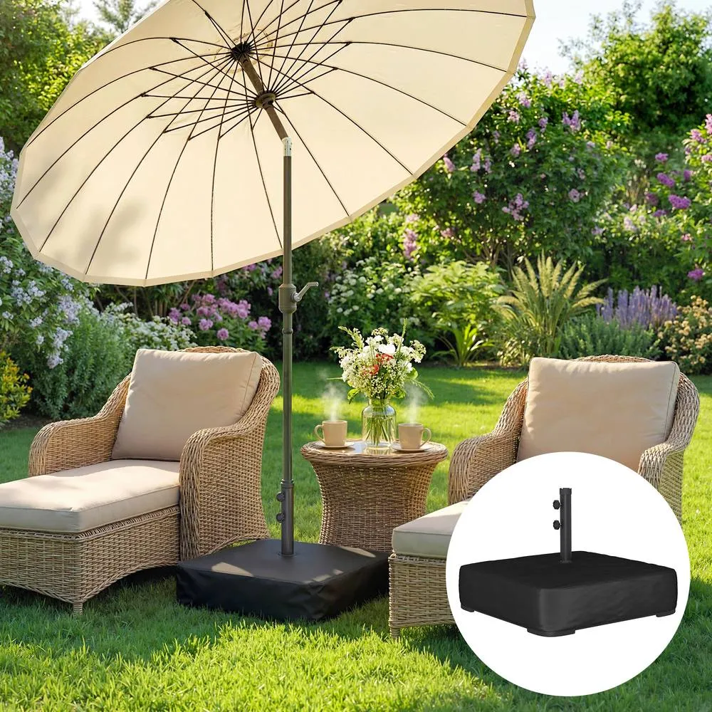 OUTSUNNY Garden Parasol Base 80 kg Sand Filled 48 mm Poles in Black
