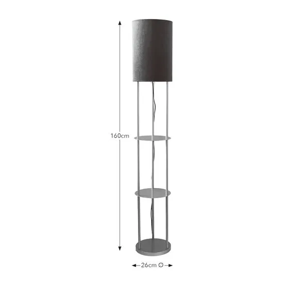 Jakob Round Shelved Floor Lamp 6