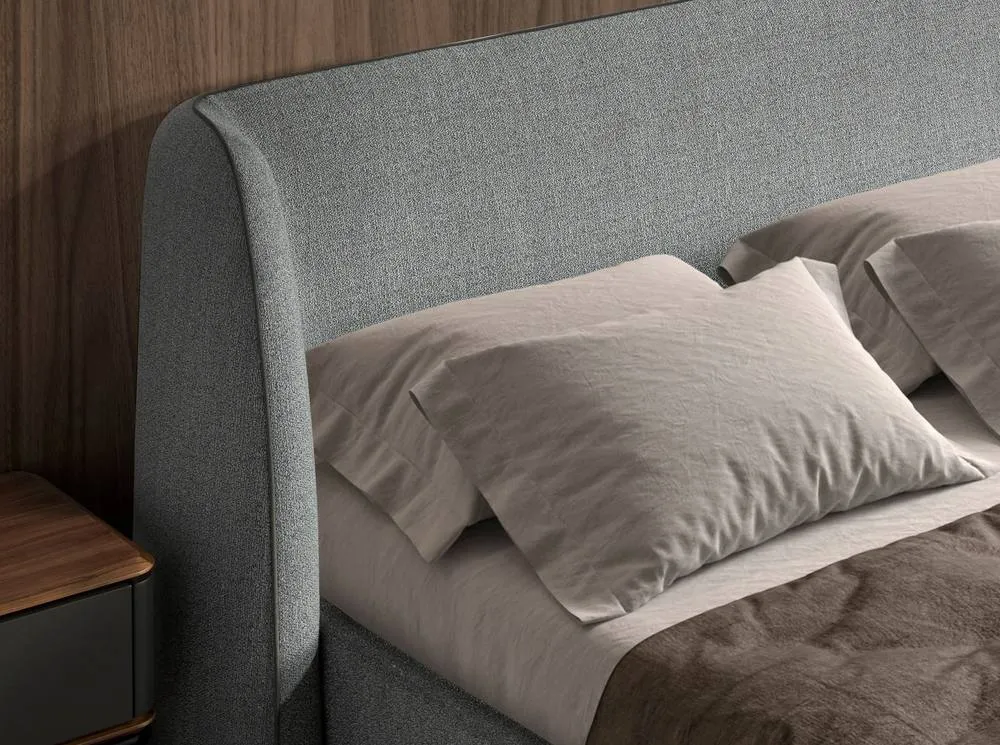 Angel Cerda Dark Grey Upholstered Double Bed 5