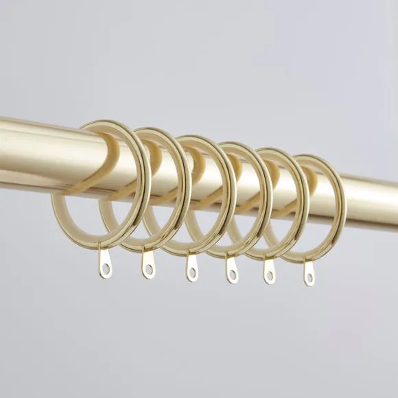 Pack of 12 Lined Curtain Rings
