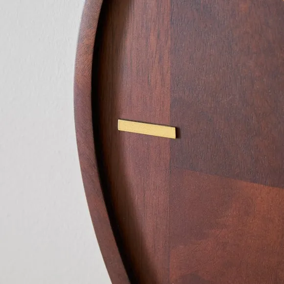 Mango Wood Organic Shaped Wall Clock 2