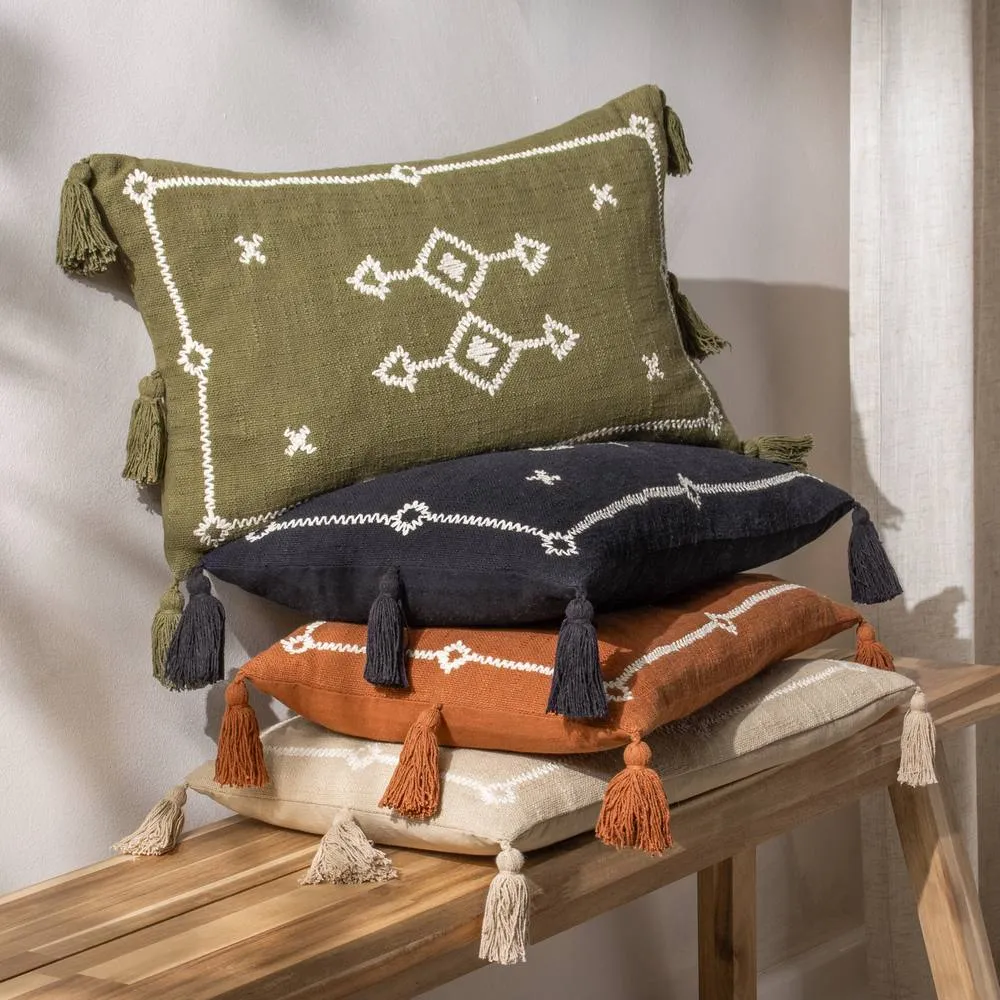 Yard Folis Geometric Cushion in Stone 5