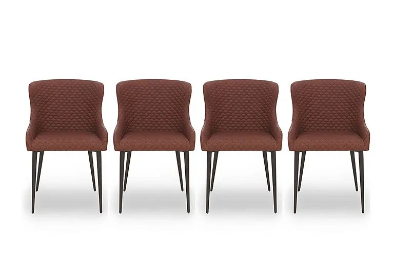 Hanoi Set of 4 Faux Leather Dining Chairs