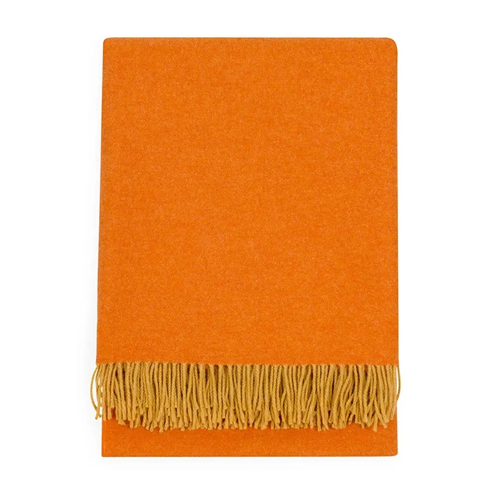 Heal's Two Tone Merino Throw Orange 3