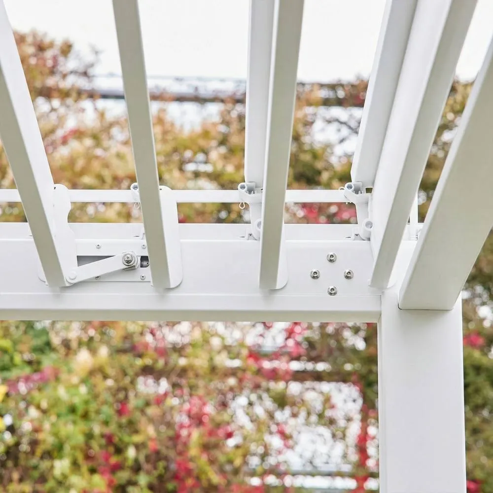 sweeek Louvered Pergola Aluminium 4 X 3m in White 4