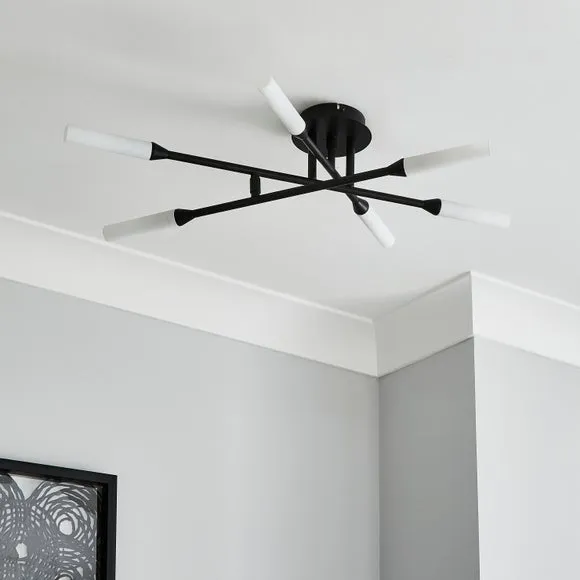 Elements Fontain 6 Light Semi Flush Ceiling Light 2