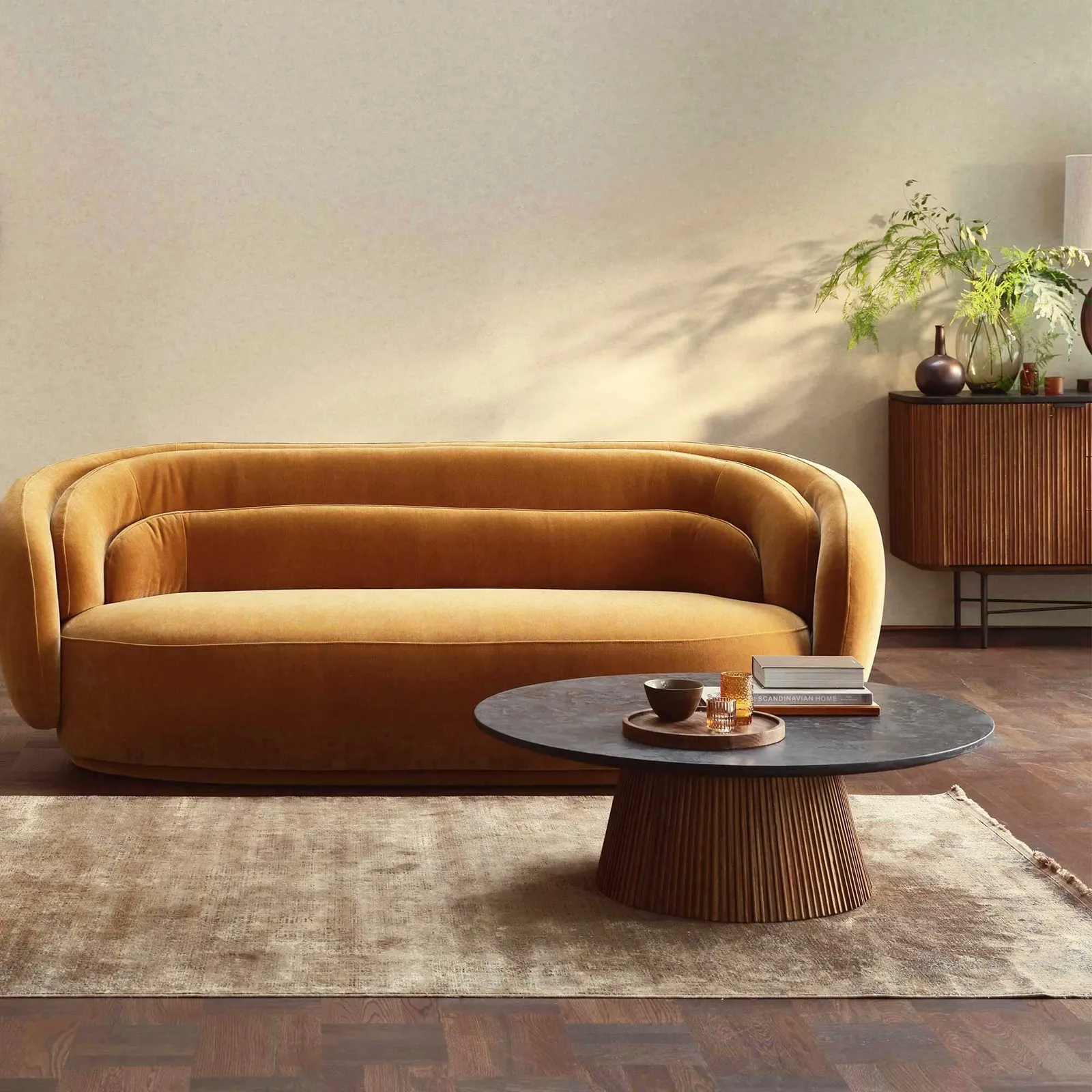 Trinidad Large Round Coffee Table, Round, Teak Wood | Barker & Stonehouse 2