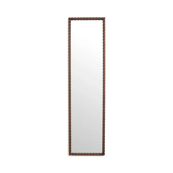 Lucia Twisted Wood Rectangle Full Length Wall Mirror 3