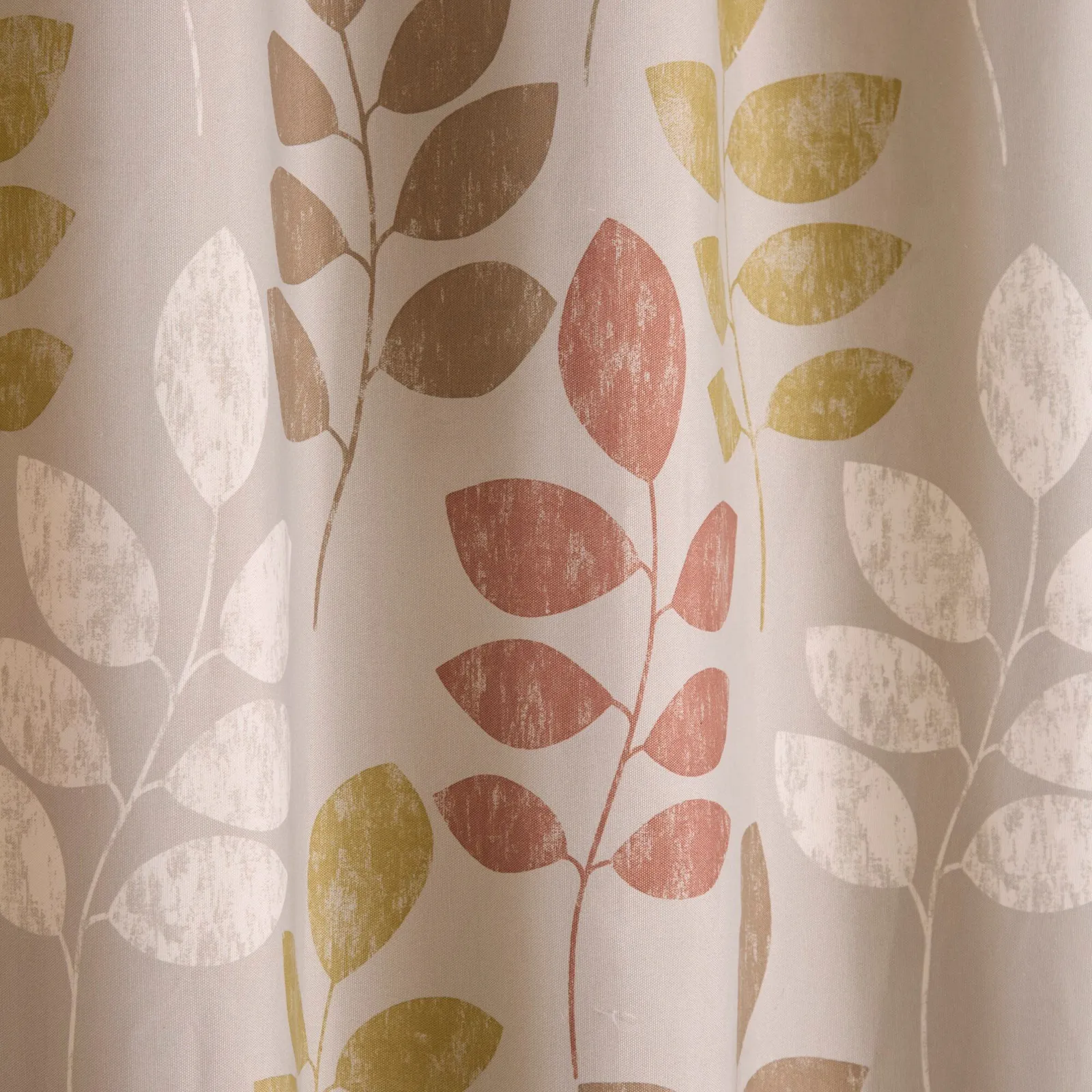 Portfolio Home Springfield Leaf Fully Lined Eyelet Curtain Set in Natural 3
