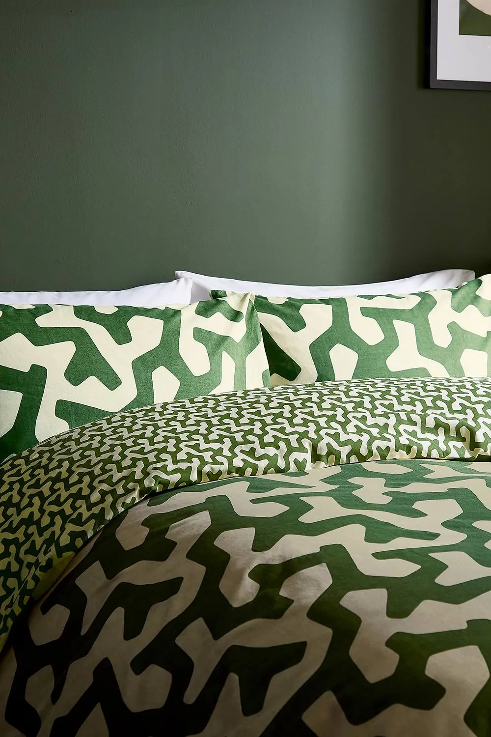 Helena Springfield 'Hikani' Cotton Duvet Cover Set in Green 2