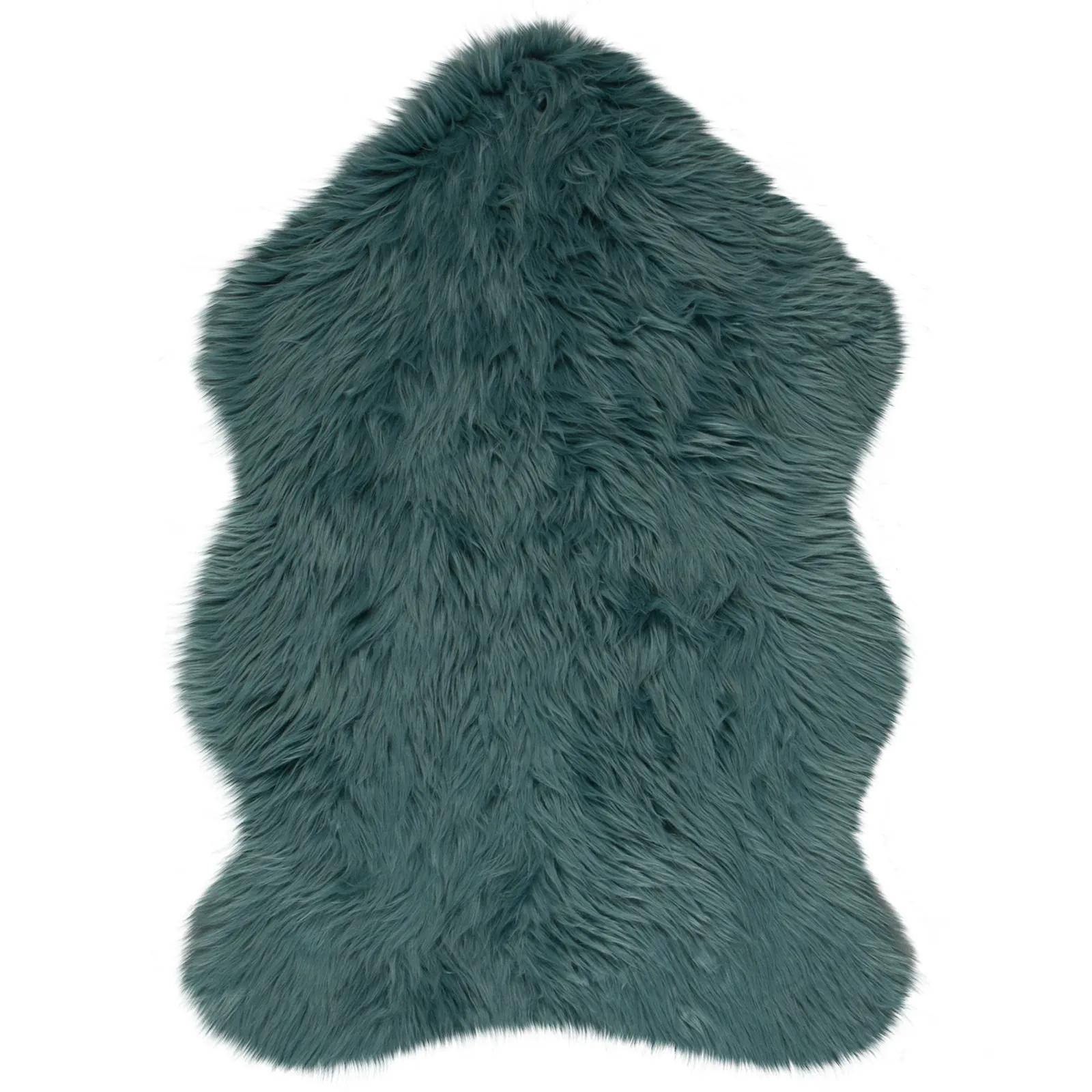Single Pelt Faux Sheepskin Rug Blue