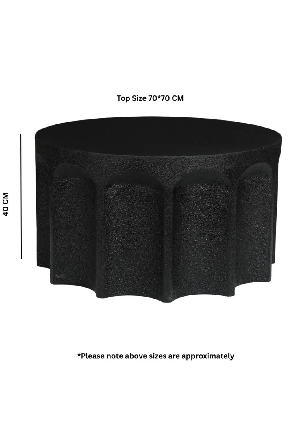 IH Design Otis Multi Arch Low Coffee Table in Black 4