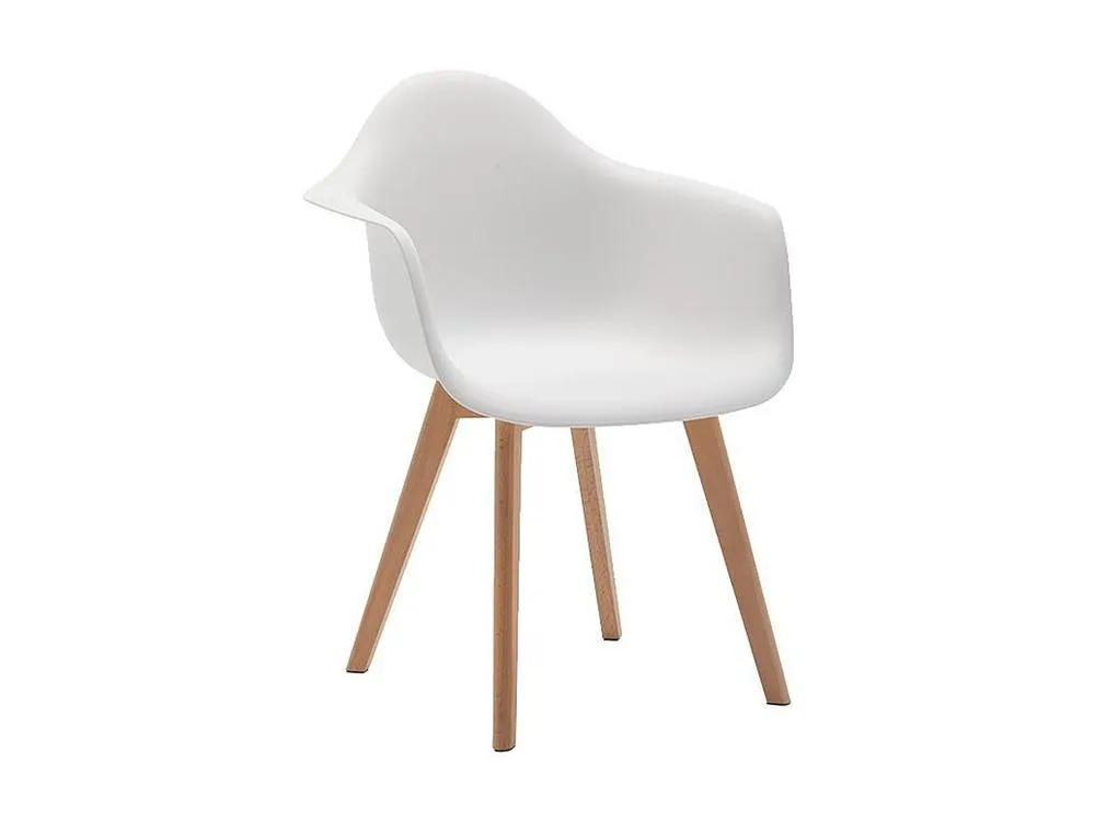 Vente-unique Set Of 2 VIXI Chairs With Armrests - Polypropylene & Beech - White 6