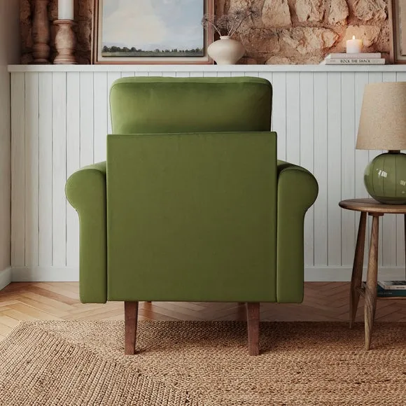 Maeve Velvet Compact Armchair 2