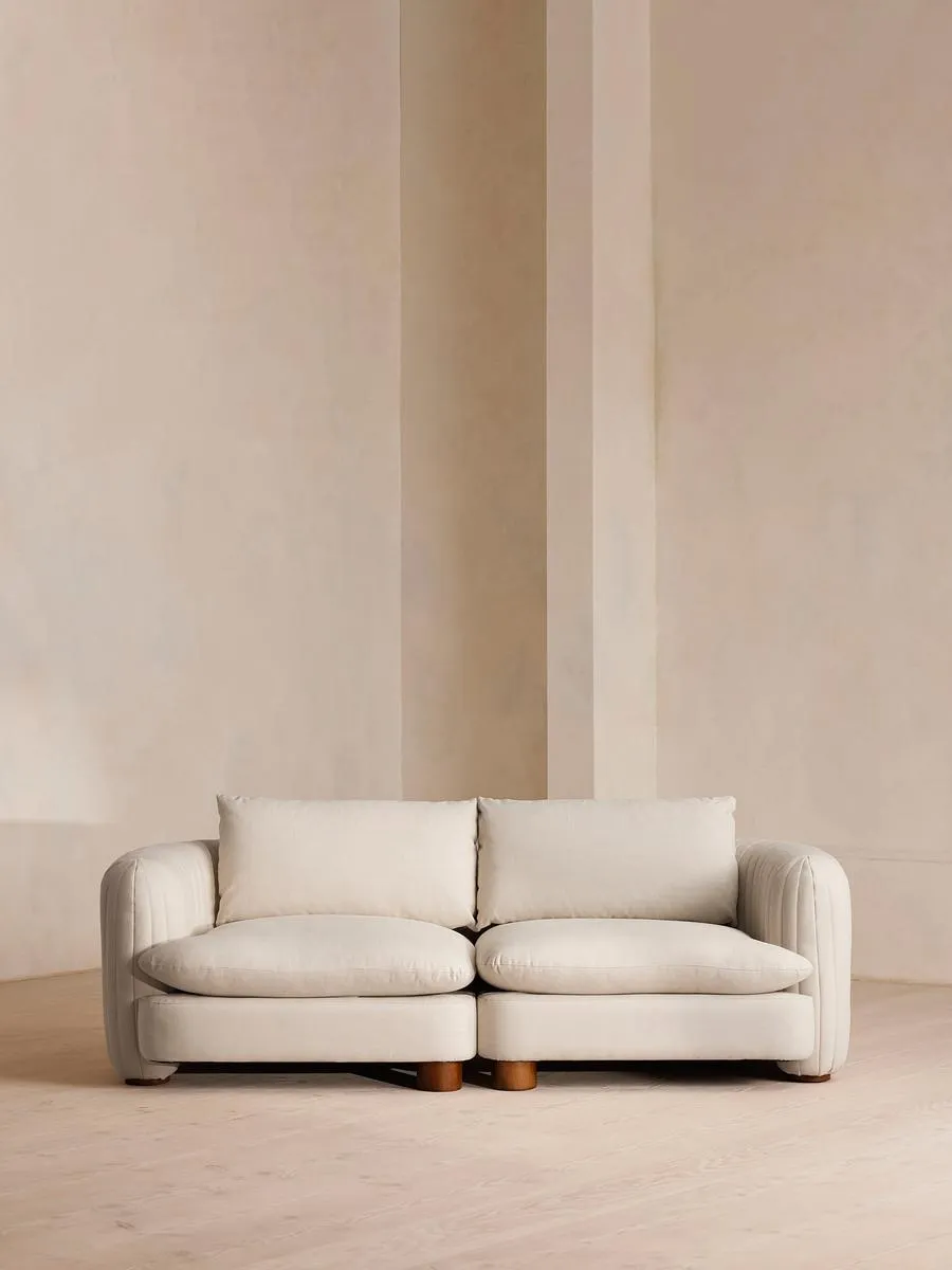 Vivienne Deeper Sit Modular Sofa, Three Seater, Linen, Bisque