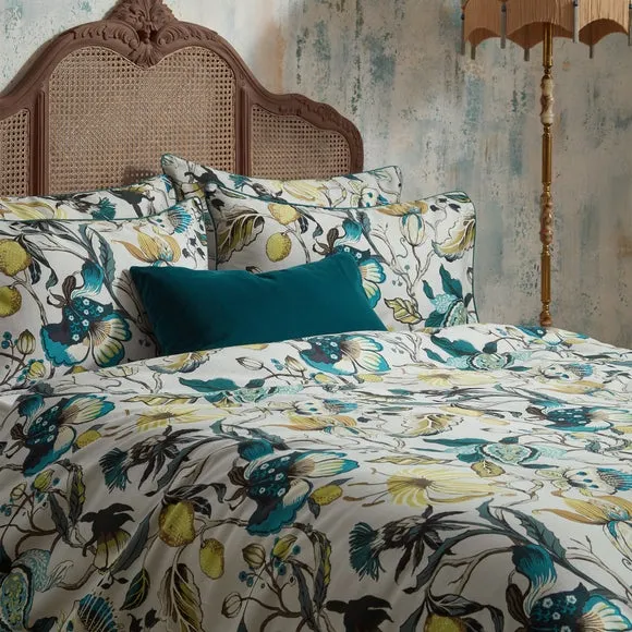 EW by Edinburgh Weavers Morton Floral 100% Cotton Sateen Duvet Cover & Pillowcase Set 3