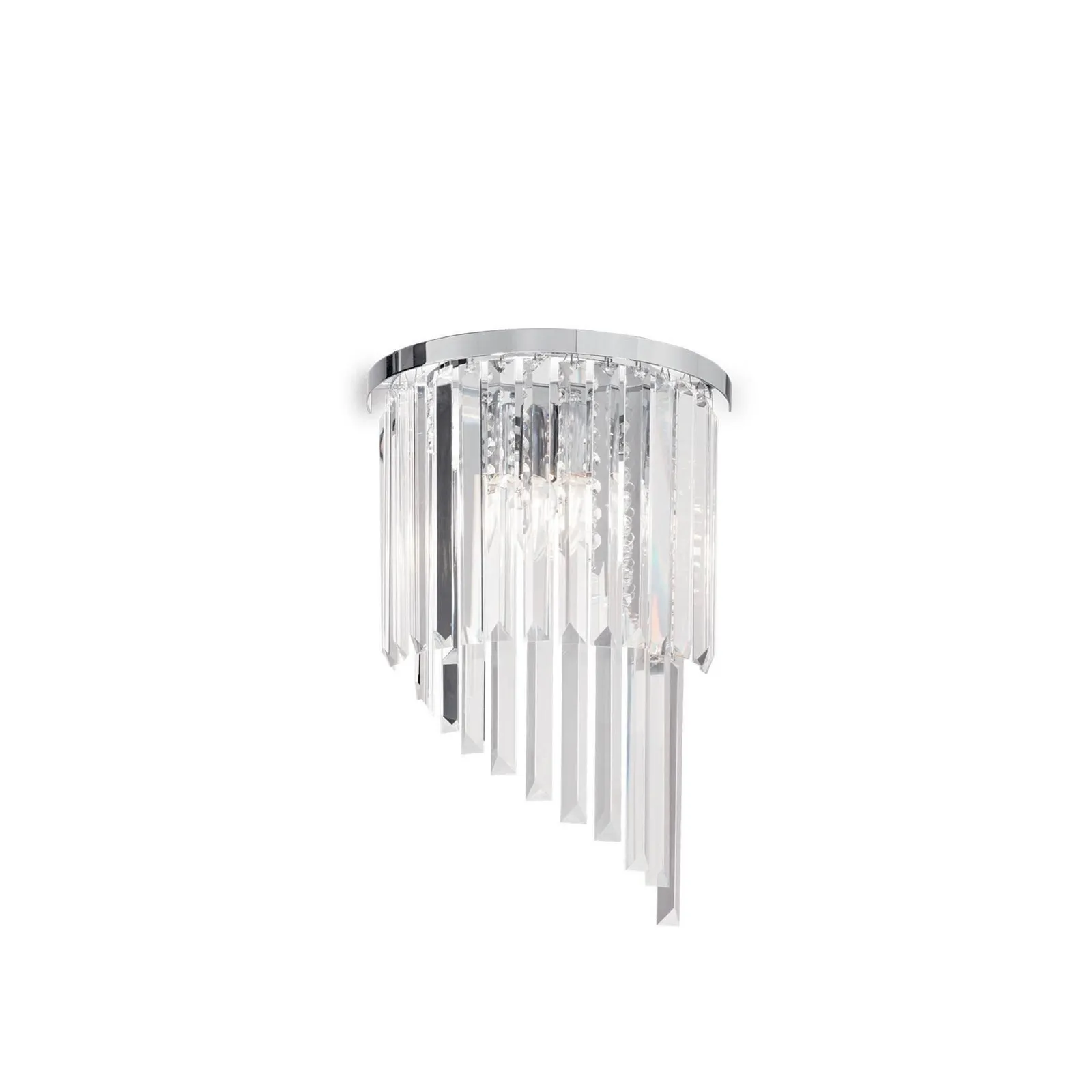 Netlighting Carlton 3 Light Wall Light Chrome E14 in Grey