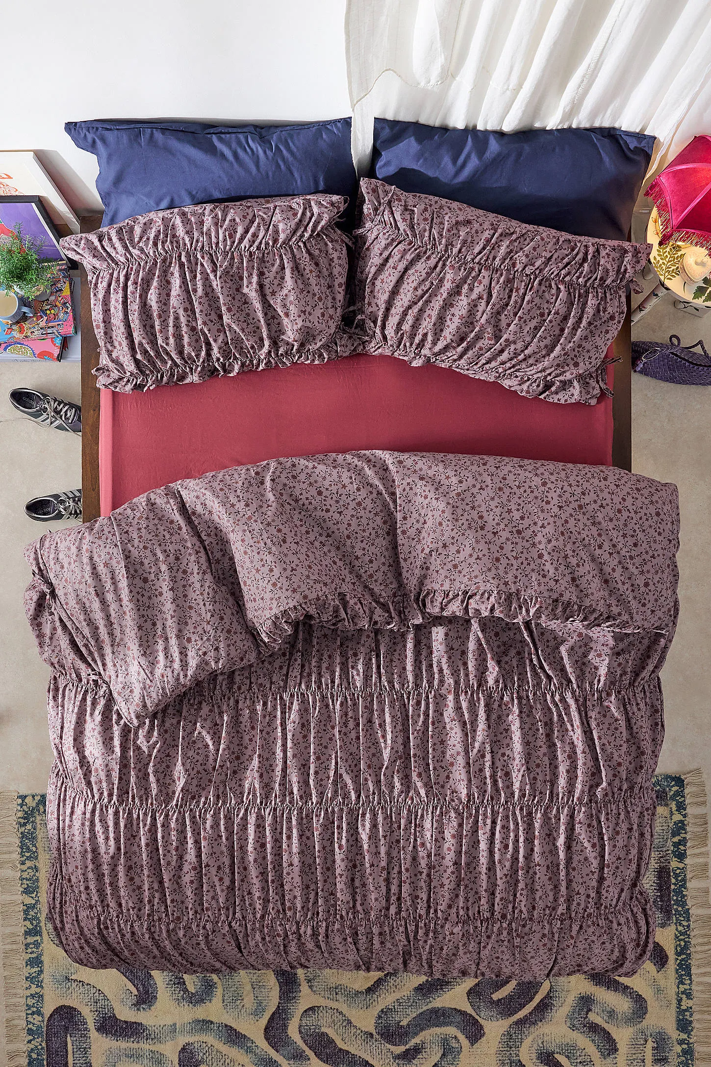 Clarissa Cinched Duvet Set - Purple