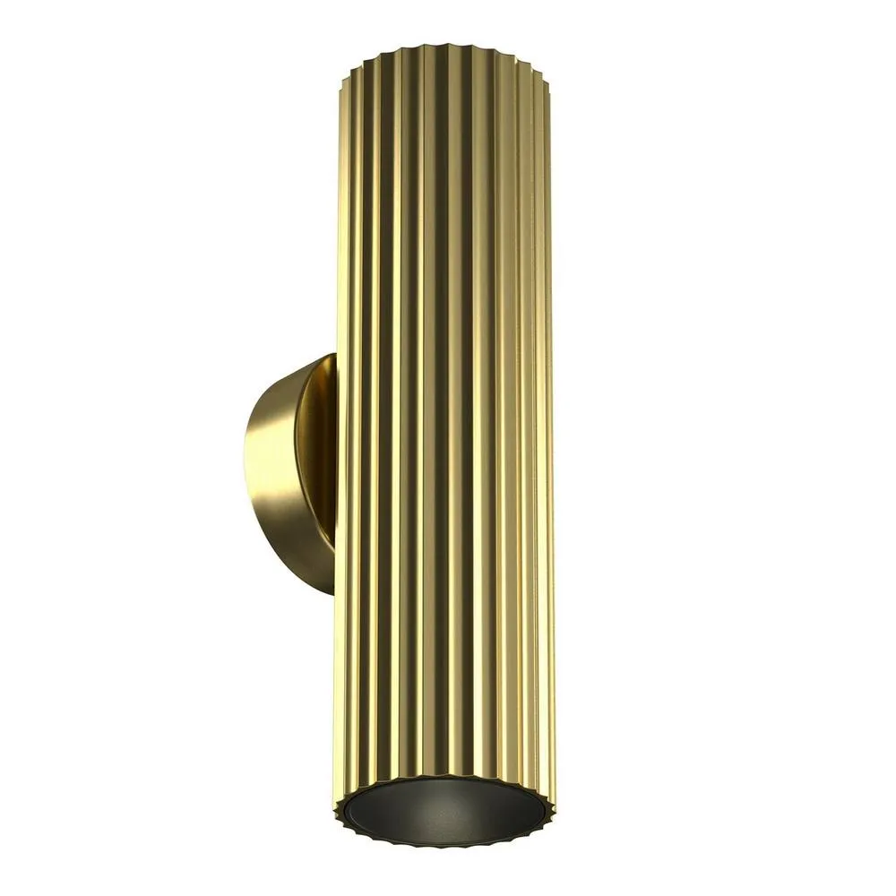 Netlighting Calipso Up & Down Wall Lamp Brass 2xGU10 in Gold