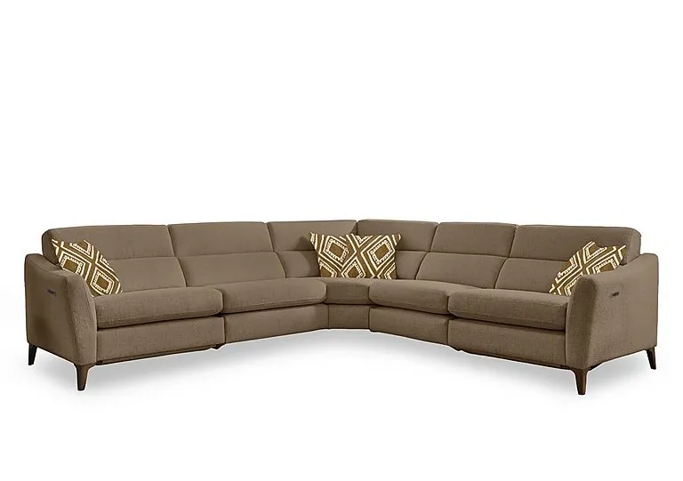 Moderna Large Power Recliner Corner Sofa with Power Telescopic Headrests