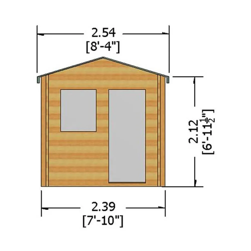 Shires Avesbury 19 mm Log Cabin 8 x 6 Feet in Brown 5