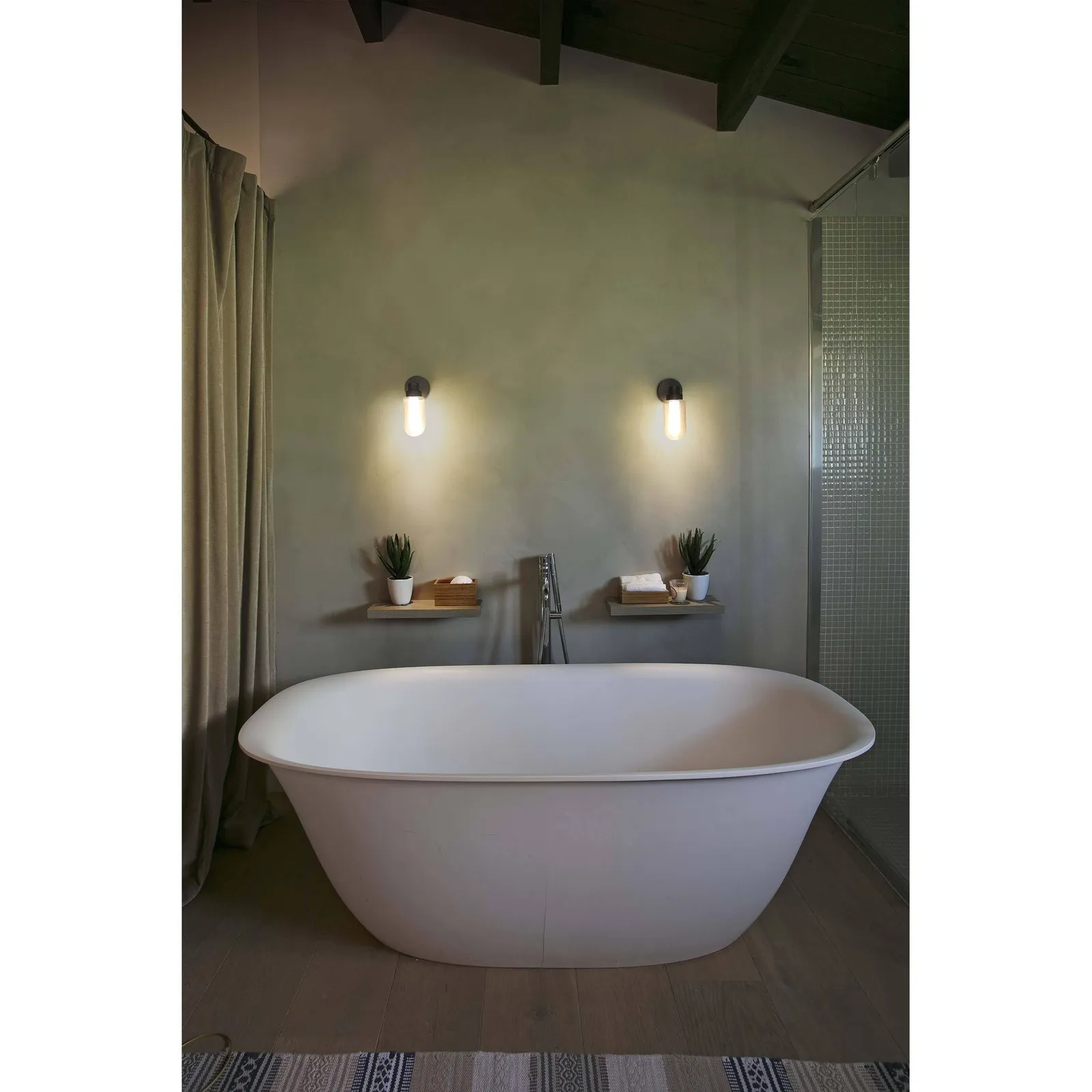 Netlighting Brume Bathroom LED Wall Lamp 3W 2700K IP44 in Black 2